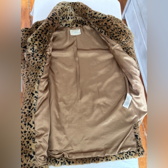 Women’s Vintage Penmans Leopard Print Faux Fur Clip Front Lined Pockets Coat S - Picture 16 of 16